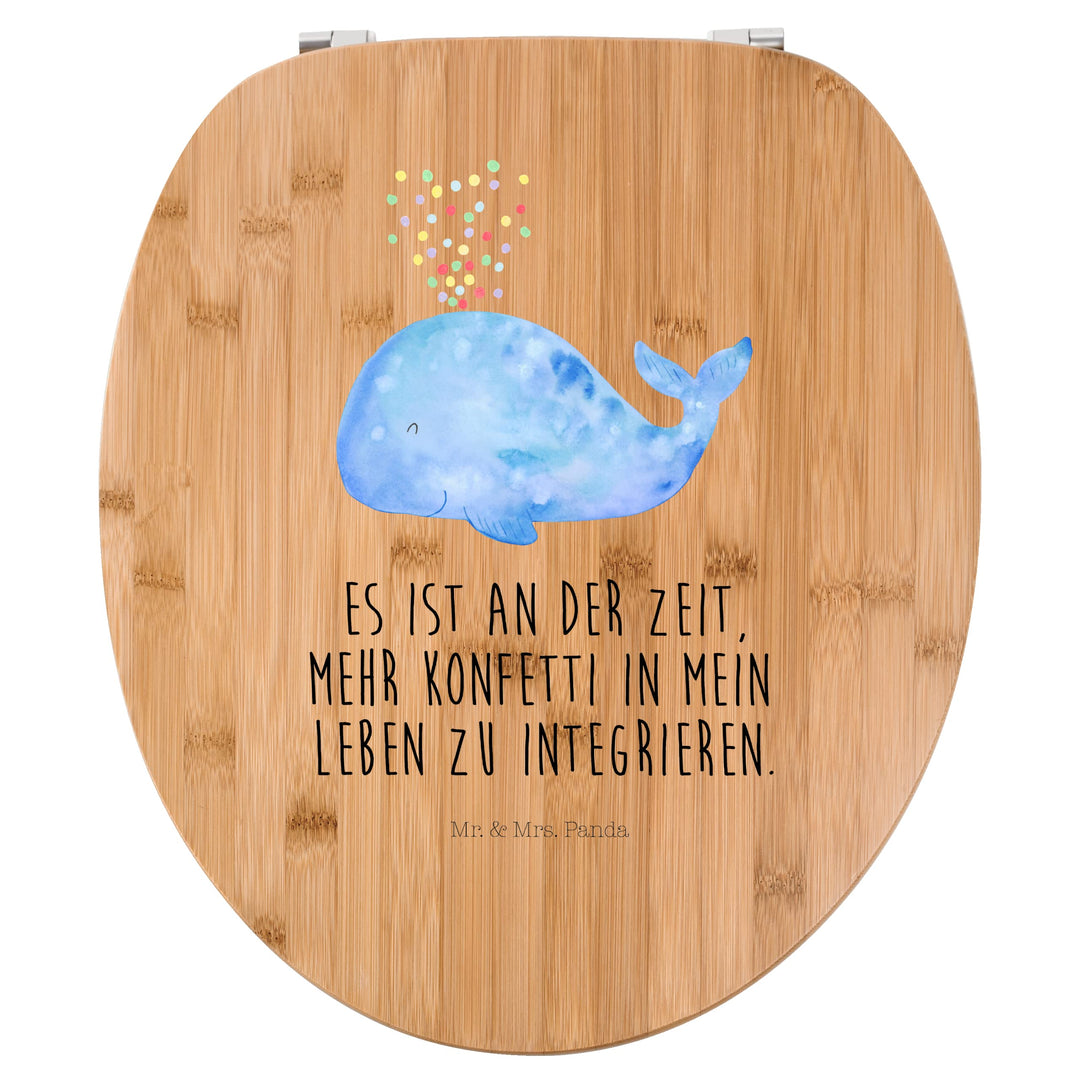 Mr. & Mrs. Panda Motiv WC Sitz Wal Konfetti - Geschenk, Meer, Toilette, Geburtstag, Motivation, Meer