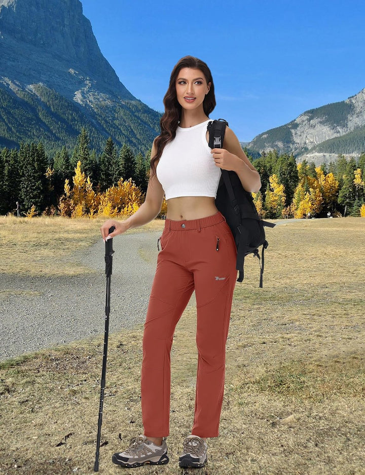 donhobo Damen Outdoor Wanderhose Quick Dry Campinghose Ultraleichter Verschleissfester UV-Schutz Atm