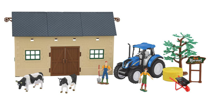 JAMARA 460533 - New Holland Farmer Set2, 1:32 - offiziell lizenziert, Spielspass für die kleinen Lan
