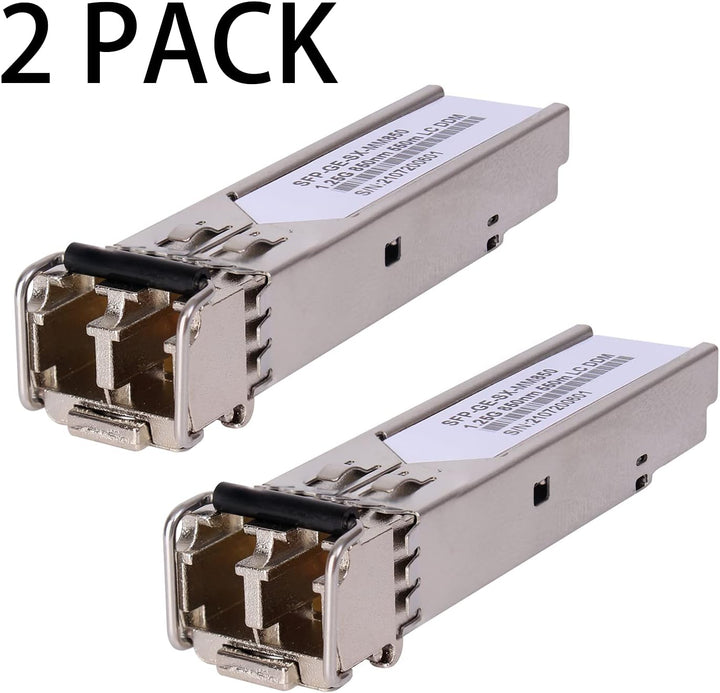 2 Stück 1,25G 850nm Multimode SFP LC Transceiver Glasfasermodul 550 Meter 1000Base-SX LC MMF für Cis