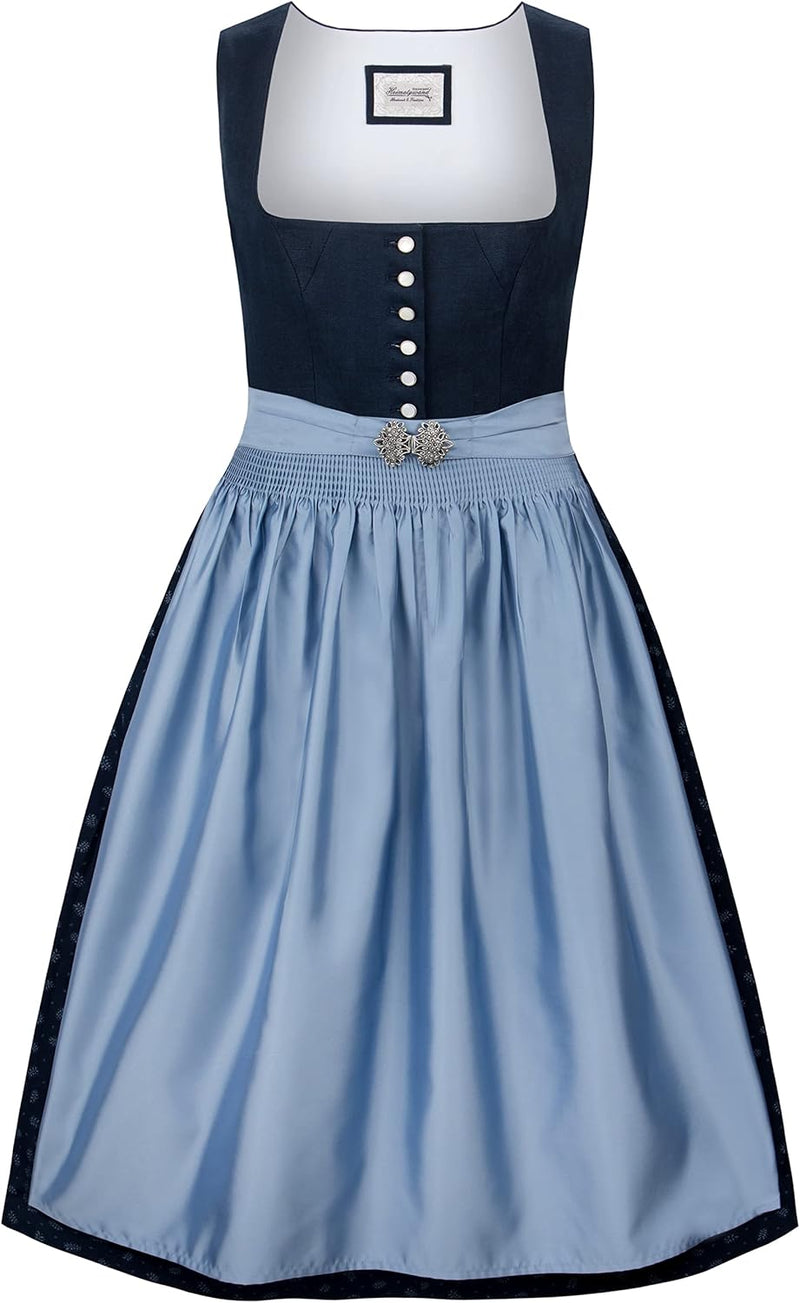 Stockerpoint Damen Dirndl Sieglinde Kleid für besondere Anlässe 32 Nachtblau, 32 Nachtblau
