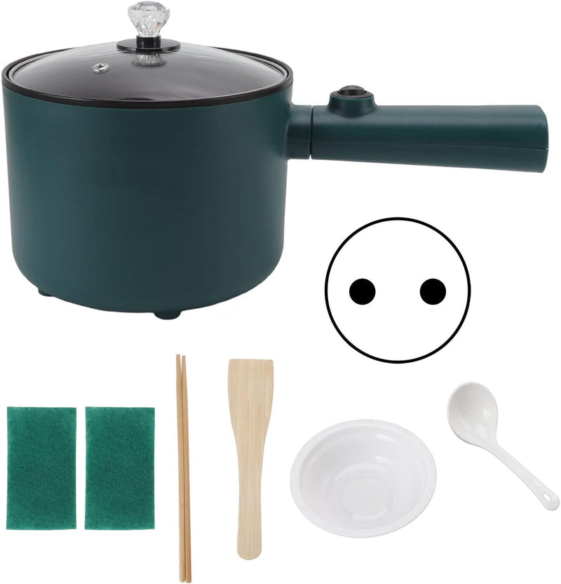 Elektrischer Hot Pot, Mini-Ramen-Kocher 1,8 L Schnellnudelkocher Antihaft-Sauté-Pfanne Mini-Topf 2 T