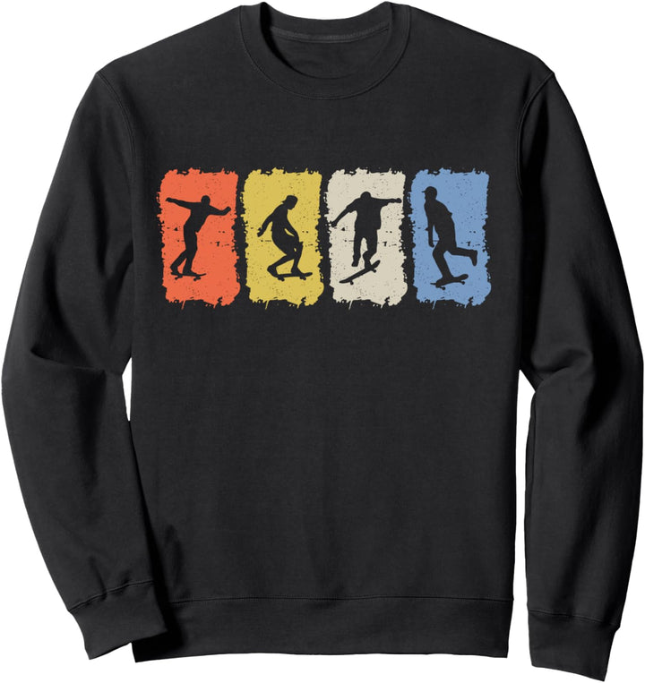 Skateboard Skateboarder Retro Vintage Skateboarding Skater Sweatshirt
