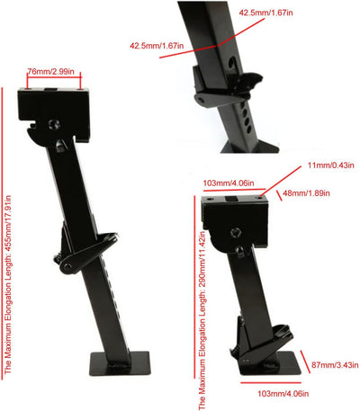 KIMISS Faltbarer Anhänger-Stabilisator-Wagenheber Herunterschwenkbar, Stabilisator-Wagenheber 650 Lb