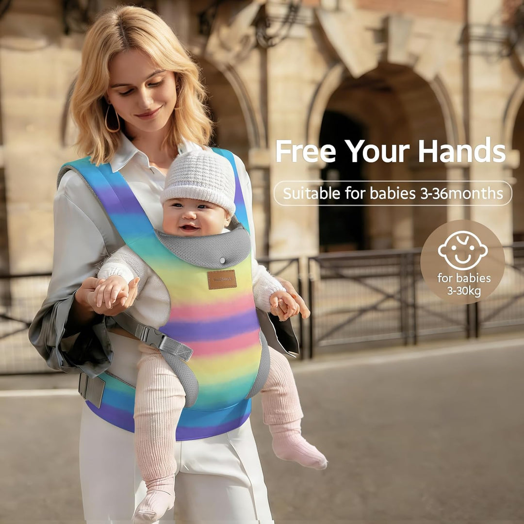 Babytrage Neugeborene ab Geburt,Ergonomische Gemütlich und leichtgewichtig Baby tragetuch mit Nacken
