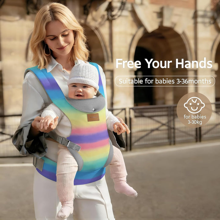 Babytrage Neugeborene ab Geburt,Ergonomische Gemütlich und leichtgewichtig Baby tragetuch mit Nacken
