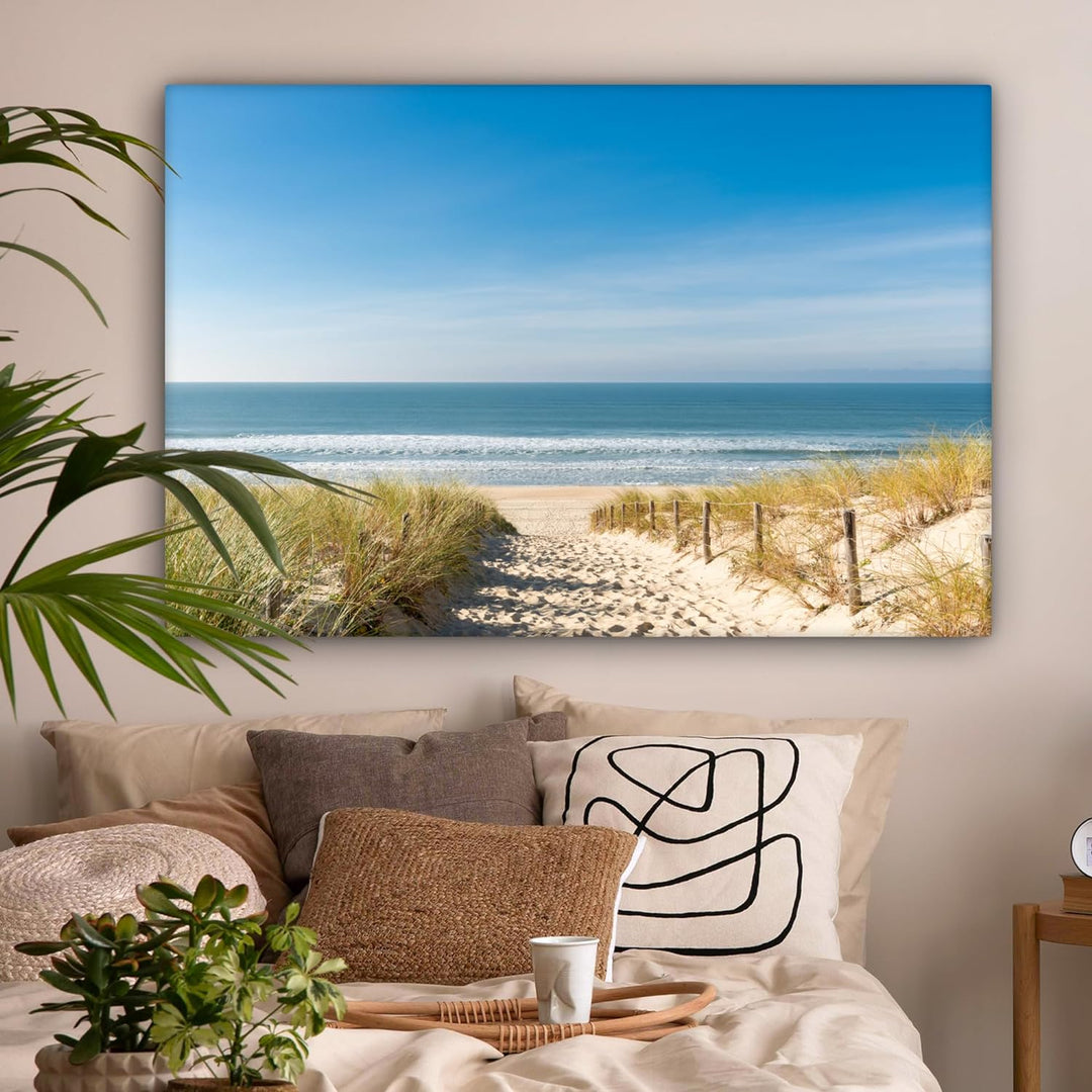 MuchoWow© Bild auf Leinwand Gross 120x80 cm XXL Schlafzimmer Bilder Wand Deko Wohnzimmer Modern Wand