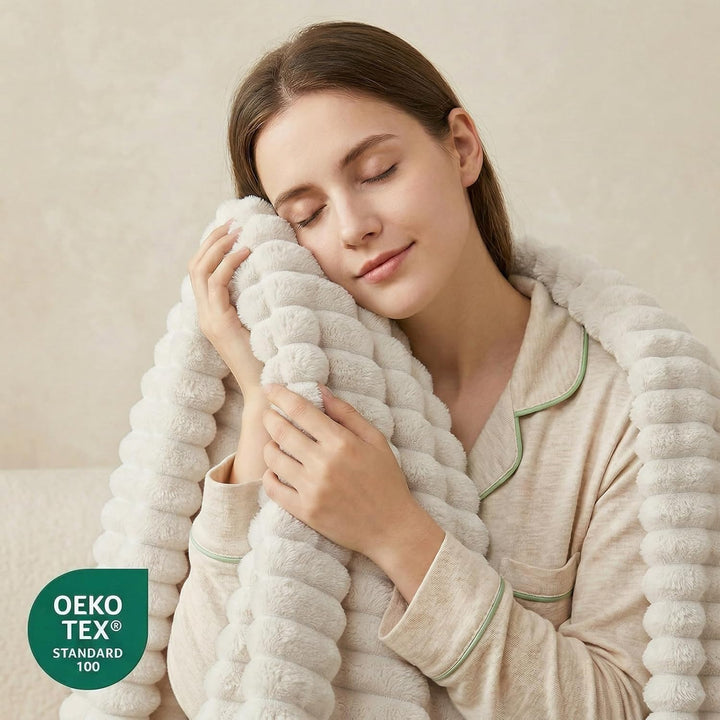WAVVE Kuscheldecke Flauschig Decke - 150x200cm - Grau - Weiche Flanell Fleecedecke, Sofadecke & Couc