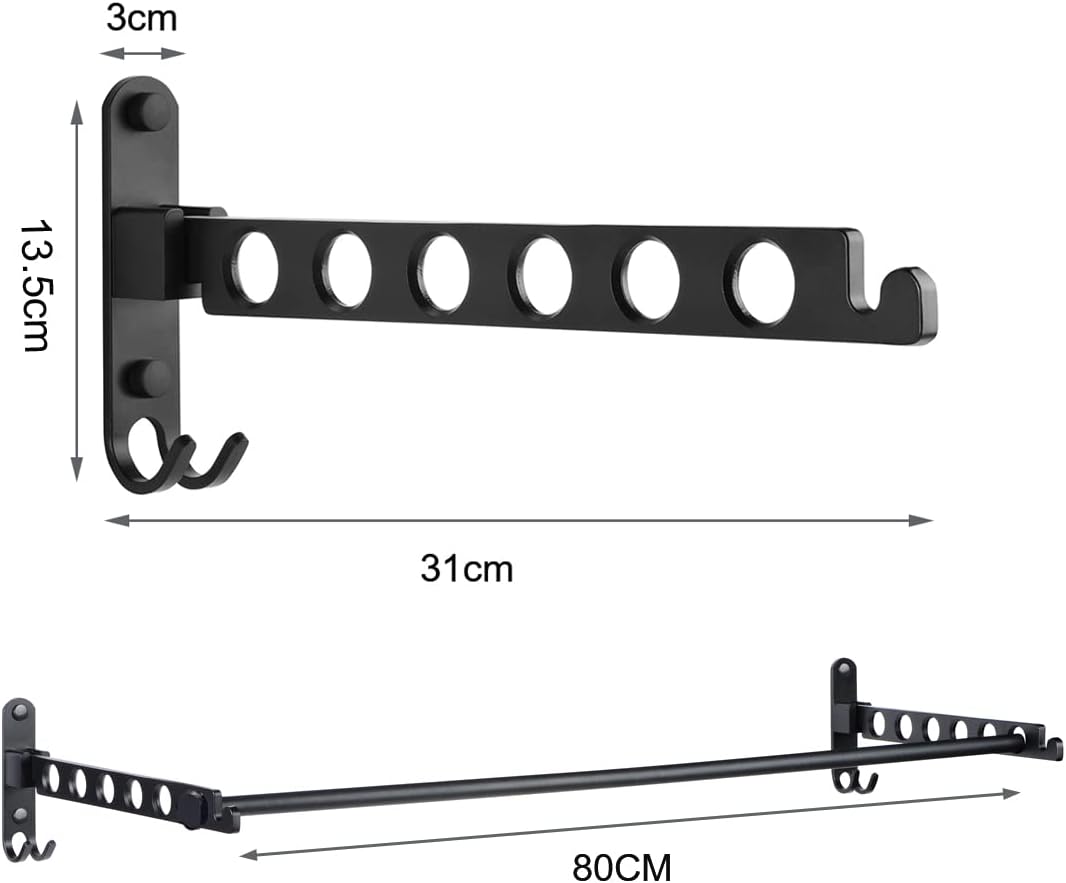 Kleiderhaken Klappbar, Wand Kleiderständer Kleiderlüfter Wandhaken Klappbar, Klapphaken für Balkon W