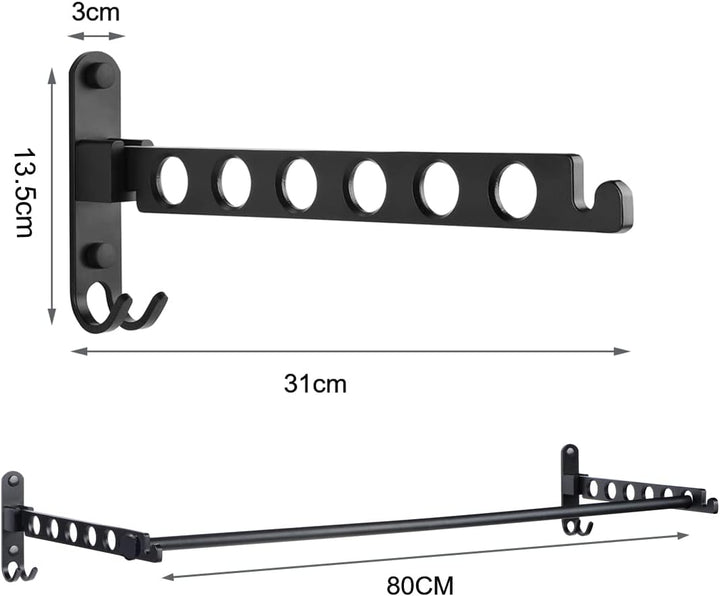 Kleiderhaken Klappbar, Wand Kleiderständer Kleiderlüfter Wandhaken Klappbar, Klapphaken für Balkon W