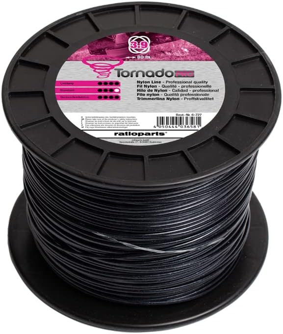 Mähfaden TORNADO Copolymer 3,9mm 80m Trimmerfaden gedreht Nylonfaden