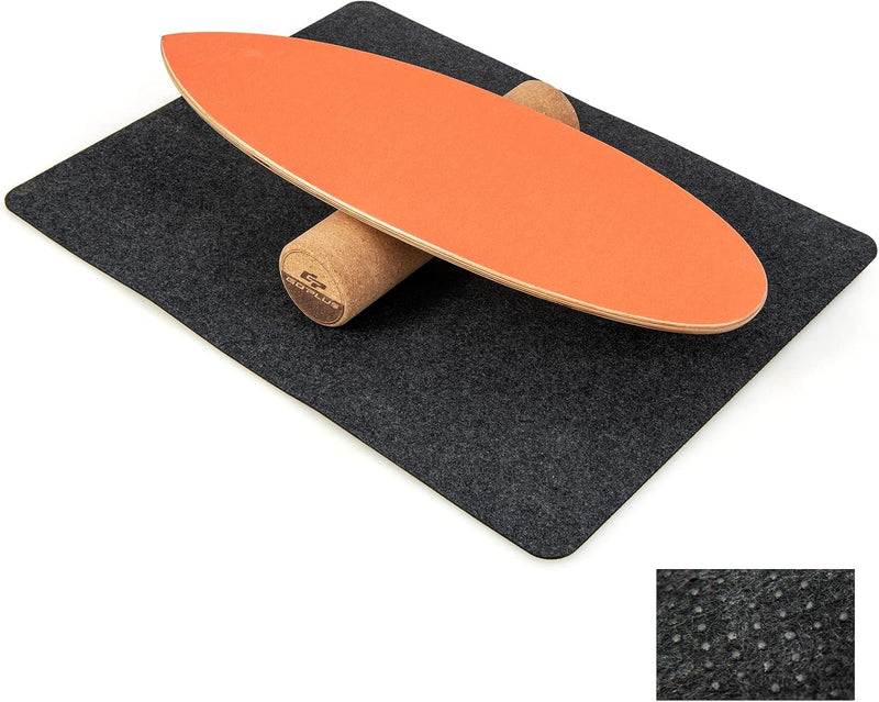 COSTWAY Balance Board aus Holz, Balancebrett, Balance Trainer Trickboard für zuhause, inkl. Korkroll