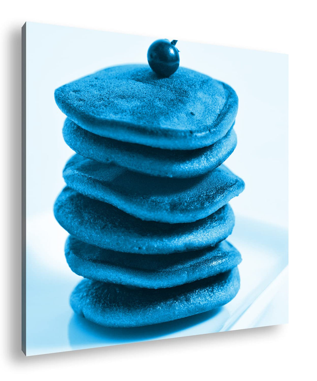 deyoli Dorayaki Pancakes mit Frucht im Format: 60x60 Effekt: Zeichnung als Leinwandbild, Motiv auf E