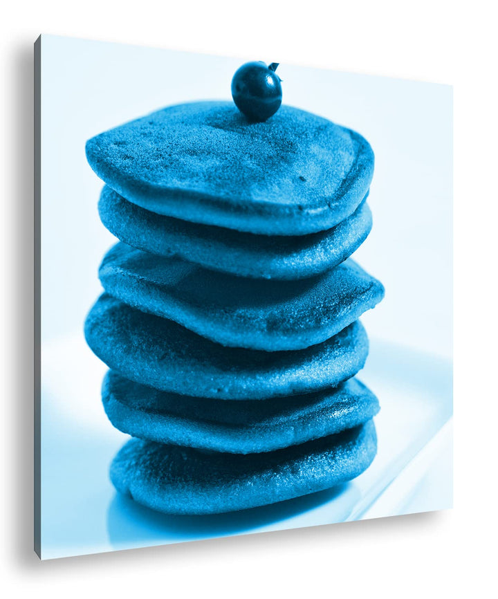 deyoli Dorayaki Pancakes mit Frucht im Format: 60x60 Effekt: Zeichnung als Leinwandbild, Motiv auf E