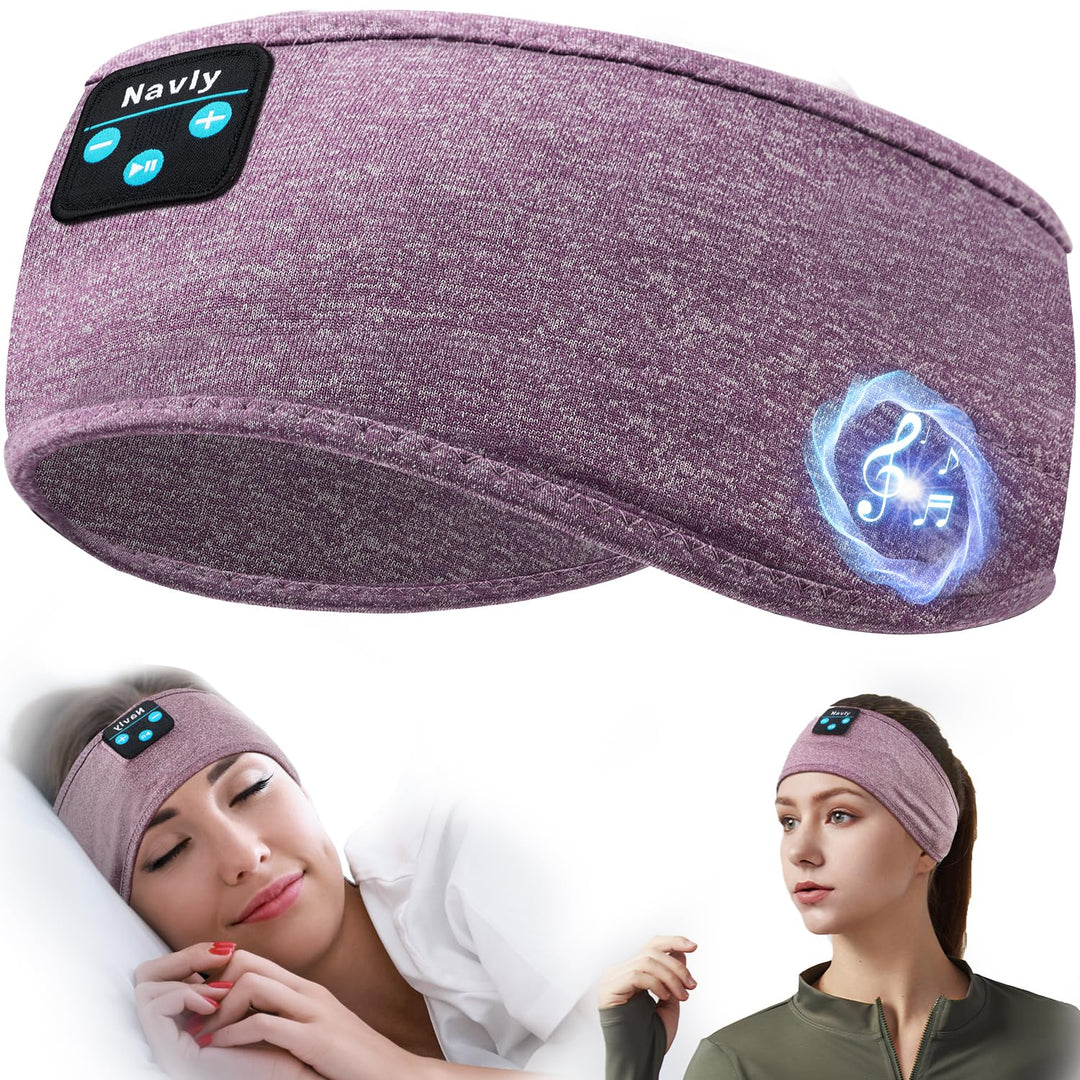 Navly Schlafkopfhörer Bluetooth Stirnband – 5.4 kabellose Kopfhörer mit 14h Akkulaufzeit & 4mm ultra