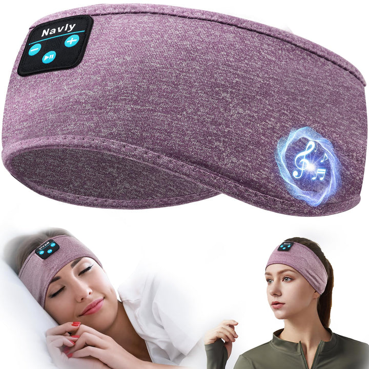 Navly Schlafkopfhörer Bluetooth Stirnband – 5.4 kabellose Kopfhörer mit 14h Akkulaufzeit & 4mm ultra