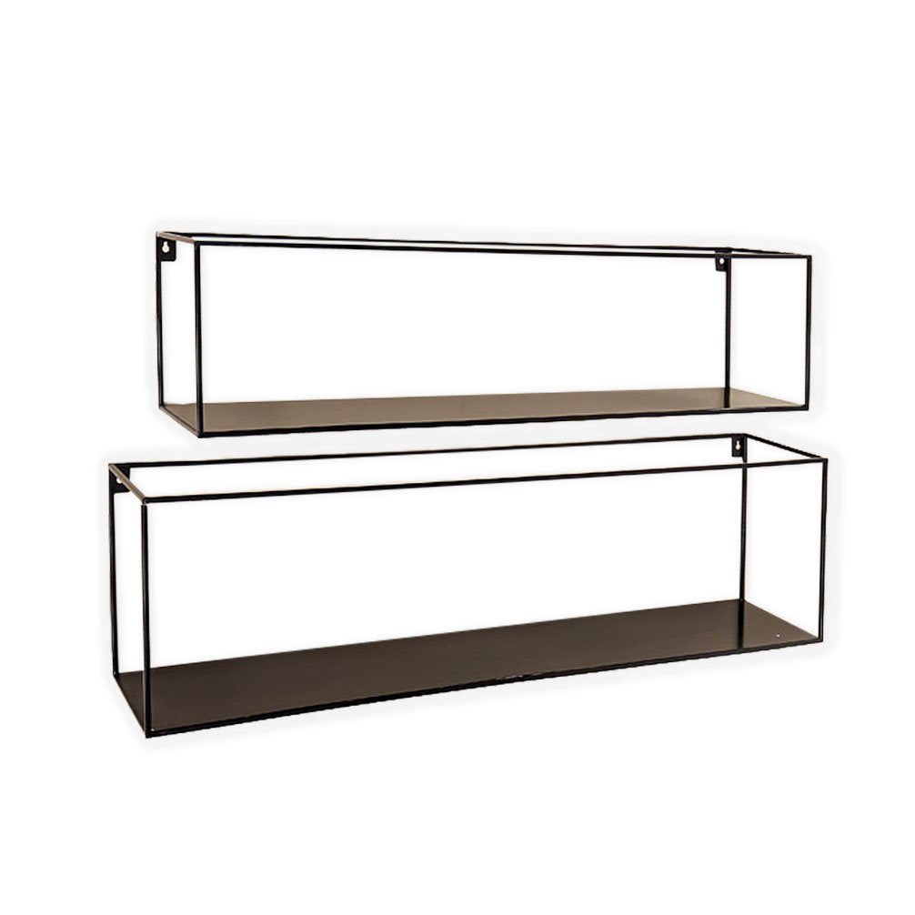 Wand-Regal Franco S/2 L70-78cm Eisen pulverbeschichtet