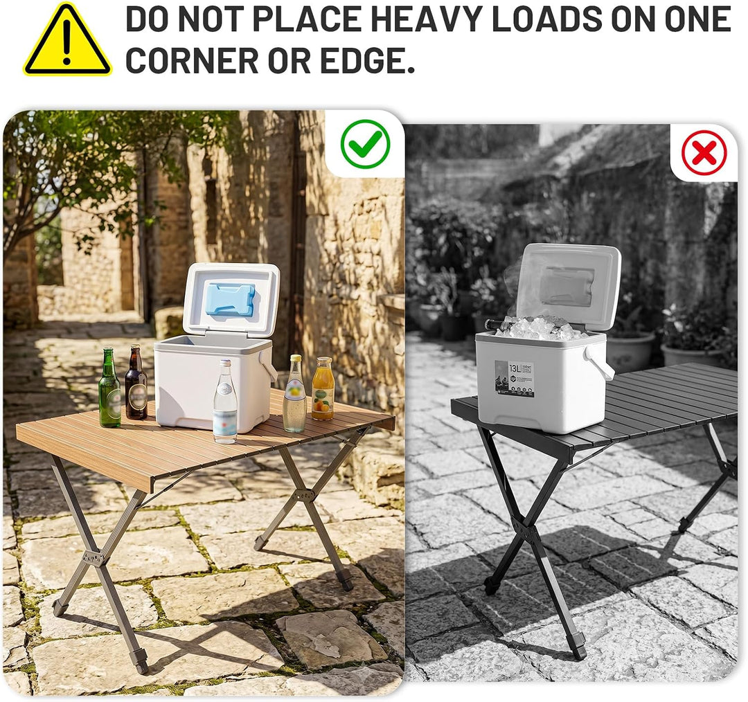 TIMBER RIDGE Campingtisch Klappbar Höhenverstellbar Klapptisch Camping Falttisch Tragbar Aluminium m
