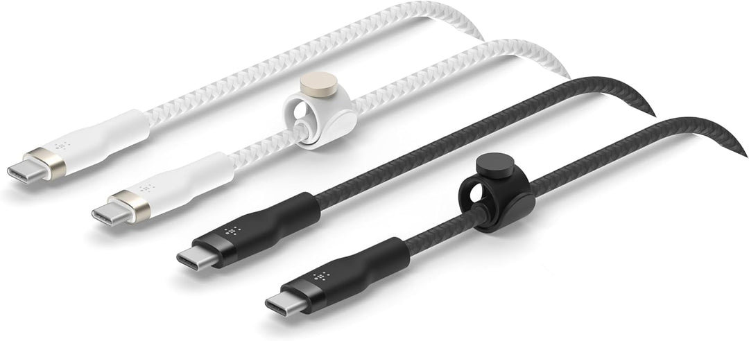 Belkin BoostCharge Pro Flex geflochtenes USB-C/USB-C-Ladekabel, USB-IF-zertifiziert zum Schnellladen