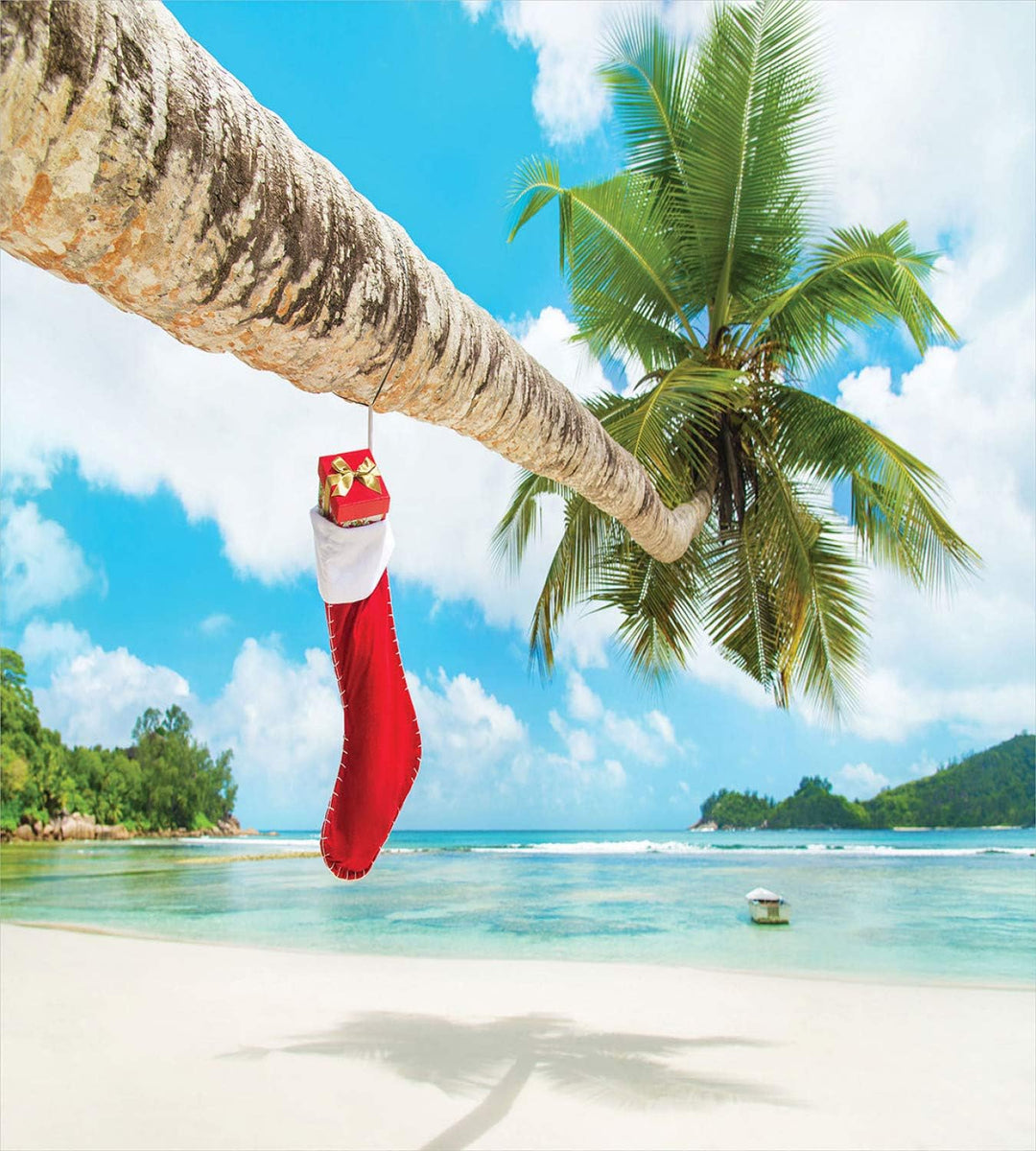 ABAKUHAUS Weihnachten Bettbezug Set für Einzelbetten, Strand Weihnachtsstrümpfe, Milbensicher Allerg