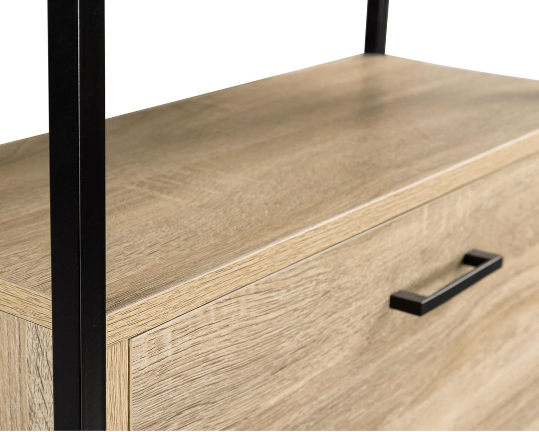 IDMarket - Schuhmöbel 12 Paar LUIS 2 Türen mit oberem Regal im Industriedesign