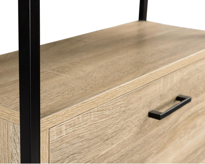 IDMarket - Schuhmöbel 12 Paar LUIS 2 Türen mit oberem Regal im Industriedesign