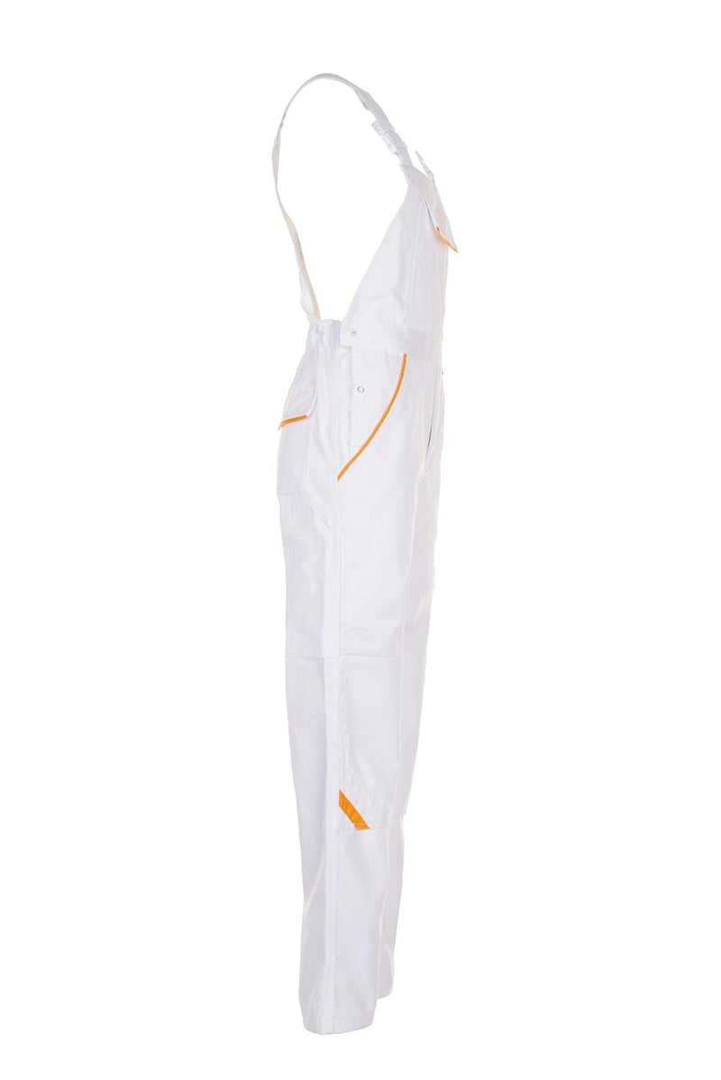 Planam Highline Herren Latzhose reinweiss gelb Modell 2337 Grösse 50 reinweiss/gelb 50, reinweiss/ge