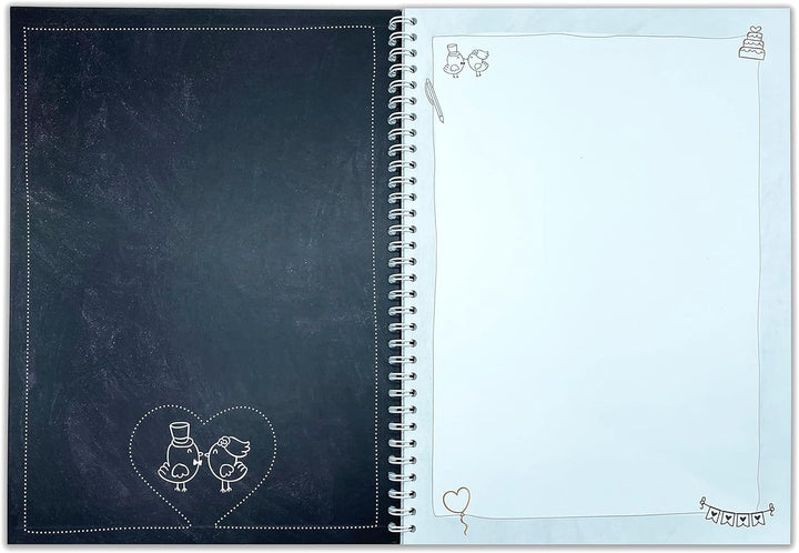 KOCHDIALOG XXL Gästebuch Hochzeit -modern Art– Gästebuch zur Hochzeit designter Innenteil zum freien