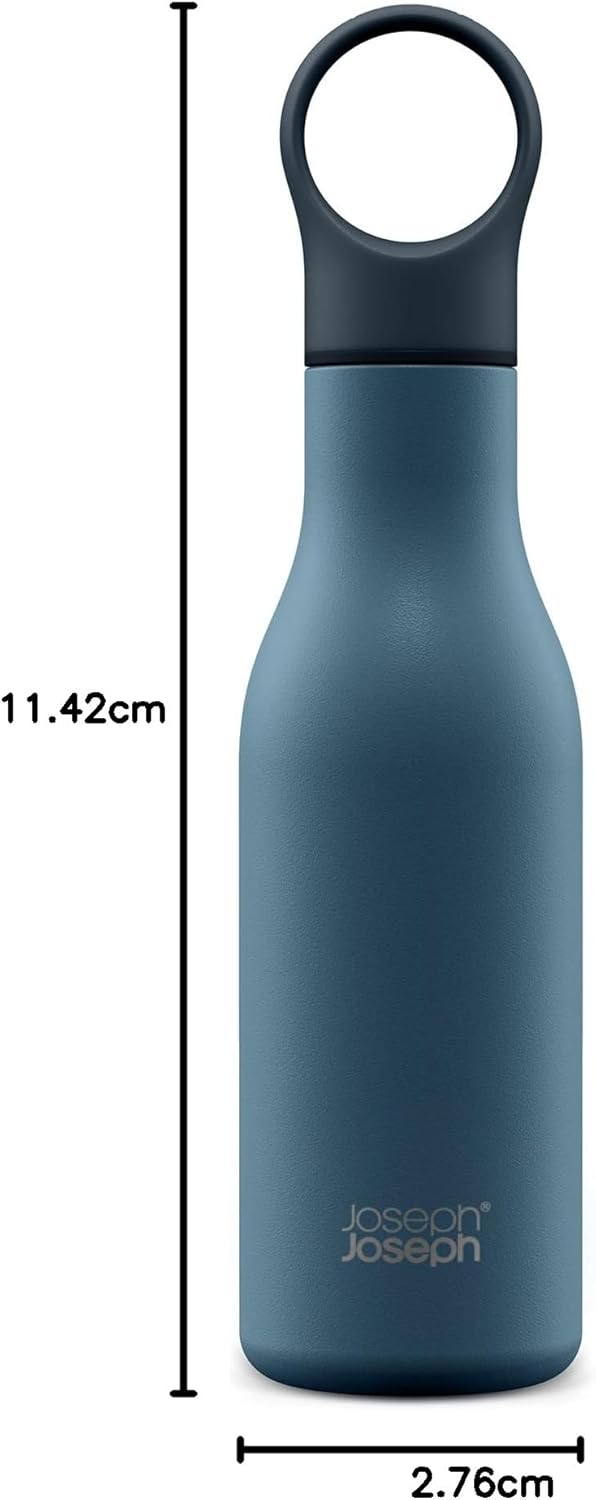 Joseph Joseph Loop - Vakuumisolierte auslaufsichere Thermo-Trinkflasche 500 ml, doppelwandig, für He