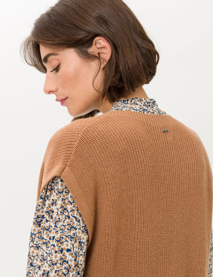 BRAX Damen Style Eve Wollmix Lässiger Optik Strickjacke