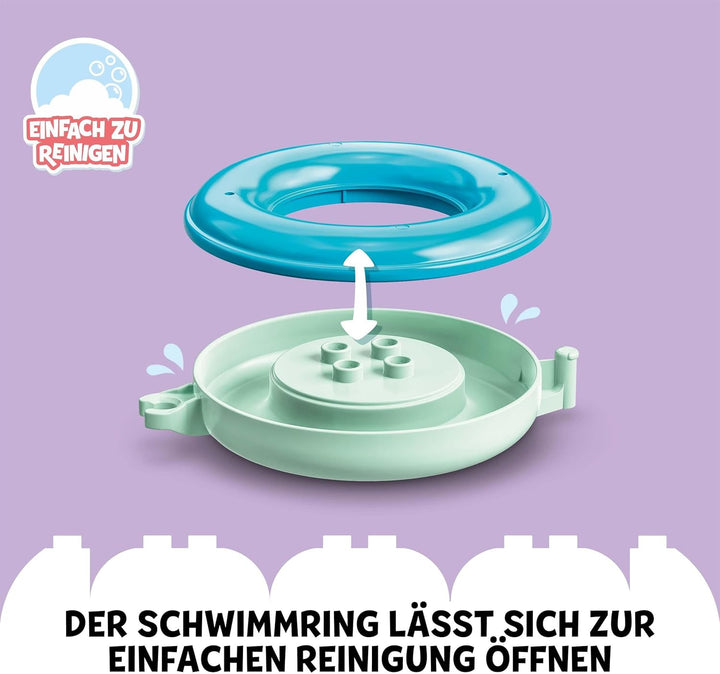 LEGO DUPLO Badewannenspass: Schwimmender Tierzug - Badespielzeug für Kleinkinder - Motorikspielzeug