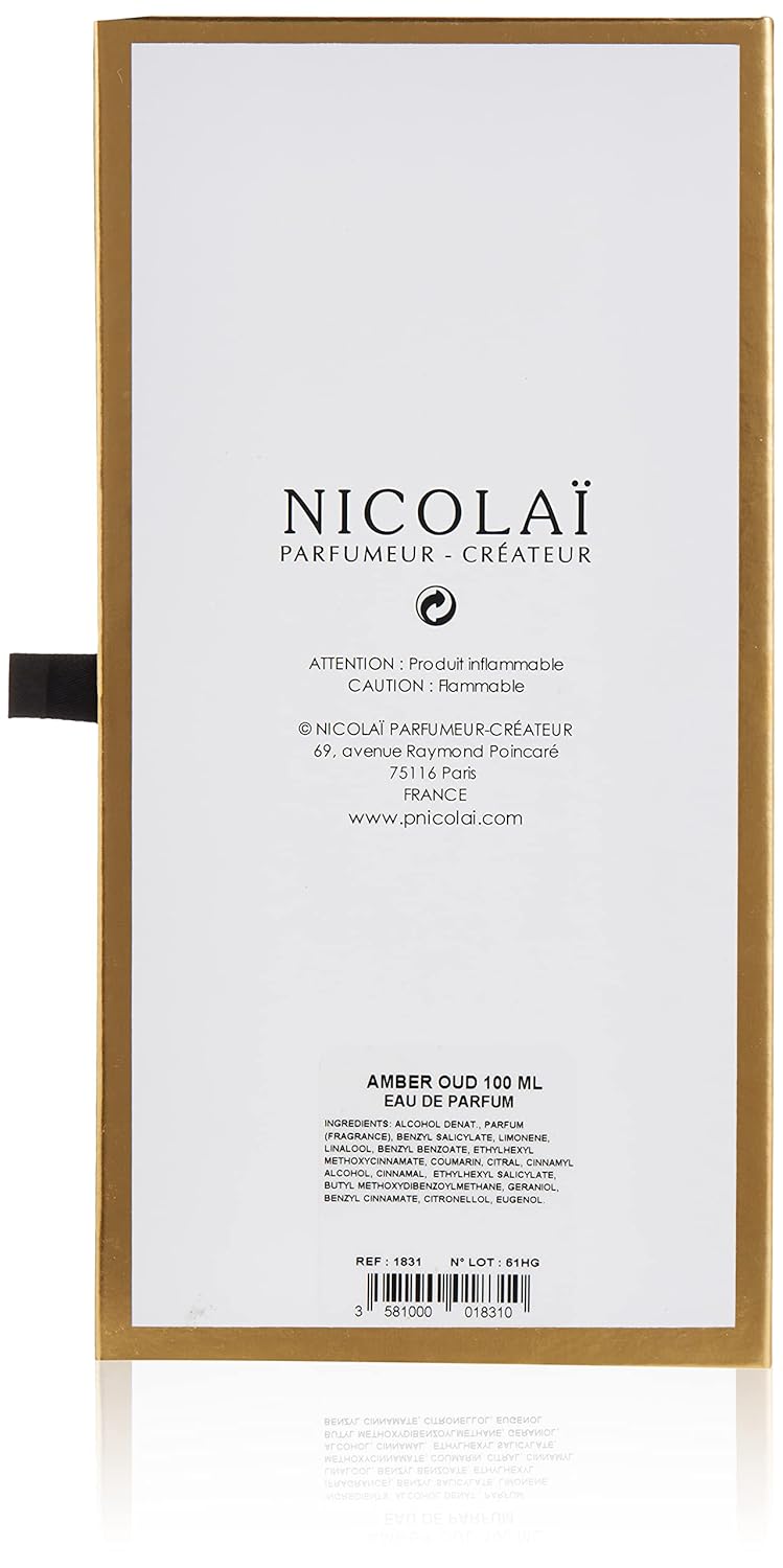 Amber Oud by Parfums De Nicolai Eau De Parfum 3.3 oz Spray by PARFUMS DE NICOLAI