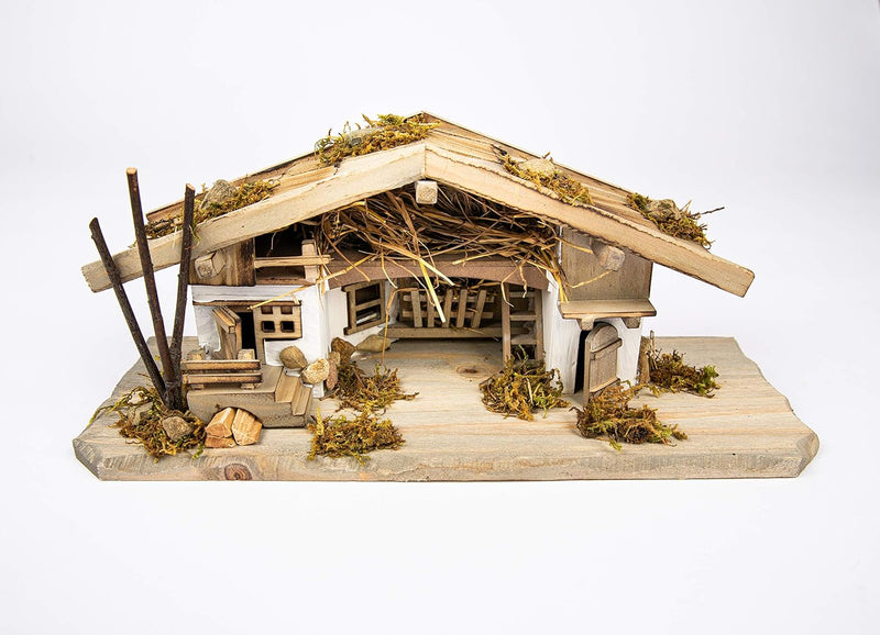 Garten und Holztrends Weihnachtskrippe Krippe Krippenstall Weihnachten Tischkrippen Krippenfiguren (