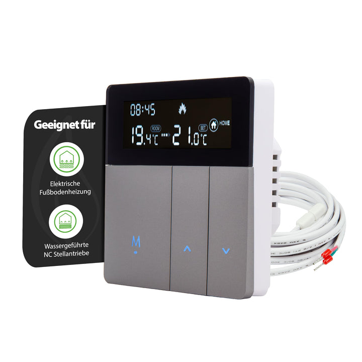 Smart Wifi Thermostat mit App für Fussbodenheizung Heizkörper Digital Regler, WiFi Thermostat