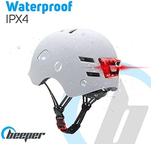 BEEPER Unisex Jugend ME135S-B Helm mit integrierter Beleuchtung, blau, S