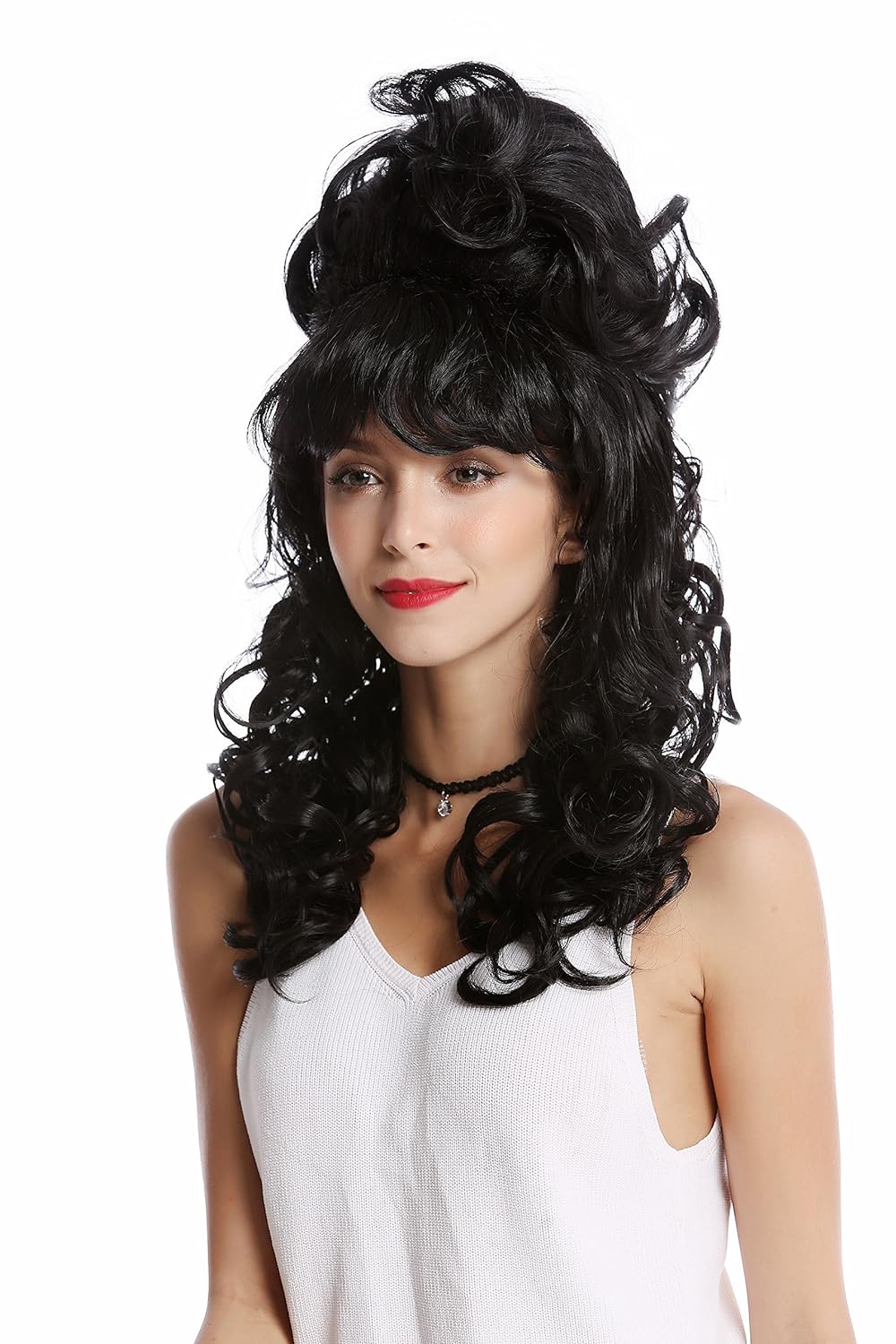 WIG ME UP - GF-W2418-1B Perücke Damenperücke Barock 60er retro riesig Beehive Hochsteckfrisur Dutt l