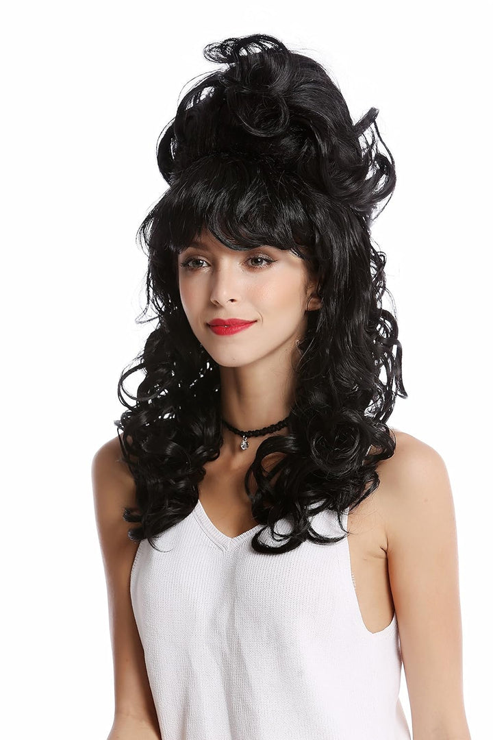 WIG ME UP - GF-W2418-1B Perücke Damenperücke Barock 60er retro riesig Beehive Hochsteckfrisur Dutt l