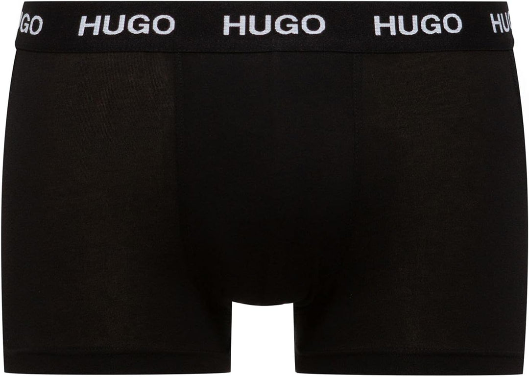 HUGO Herren Trunk Triplet Pack Dreier-Pack eng anliegende Boxershorts aus Stretch-Baumwolle mit kurz
