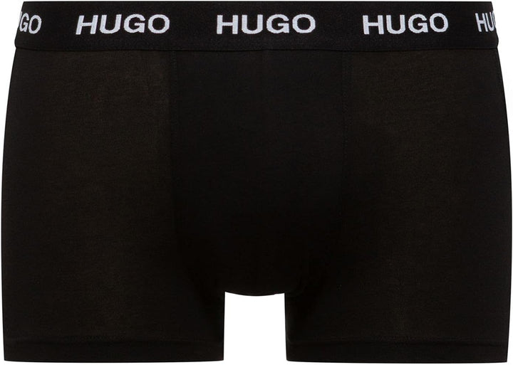 HUGO Herren Trunk Triplet Pack Dreier-Pack eng anliegende Boxershorts aus Stretch-Baumwolle mit kurz