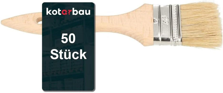 KOTARBAU Farbpinsel Mit Holzgriff Alle Grössen Flachpinsel Beizen Lasur Farben Malerpinsel Streichen