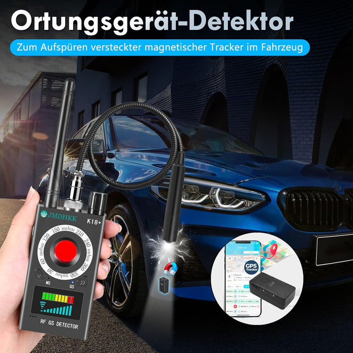 JMDHKK K18+ Versteckter Kamera-Detektor, Spionagekamera-Finder, Wanzendetektor, Magnetfeld-Detektor,