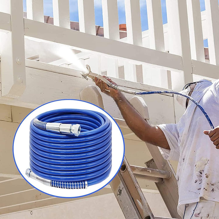 AiLomey 15M x 1/4 in Airless Spritzschlauch für Spritzgerät, Airless-Farbschlauch aus Vier Schichten