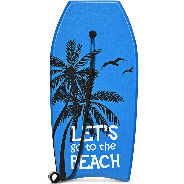 DREAMADE Bodyboard mit 90 cm Sicherheitsleine, bis zu 85kg belastbar, Surfbrett aus XPE & HDPE &EPS,