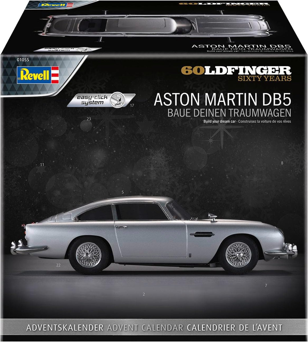 Revell Adventskalender James Bond Aston Martin DB5, James Bonds Auto in 24 Tagen zusammenbauen, Adve