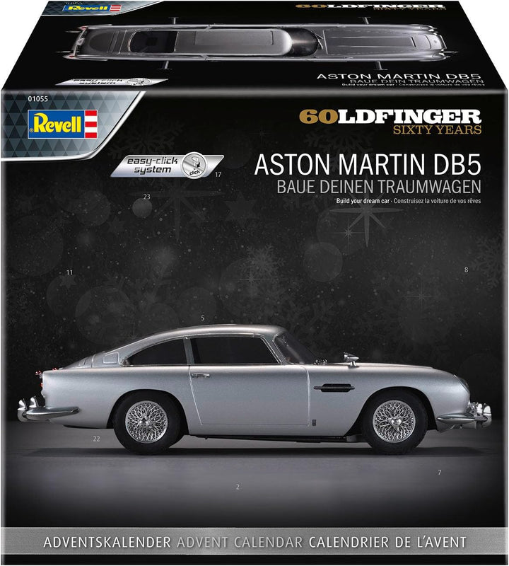 Revell Adventskalender James Bond Aston Martin DB5, James Bonds Auto in 24 Tagen zusammenbauen, Adve