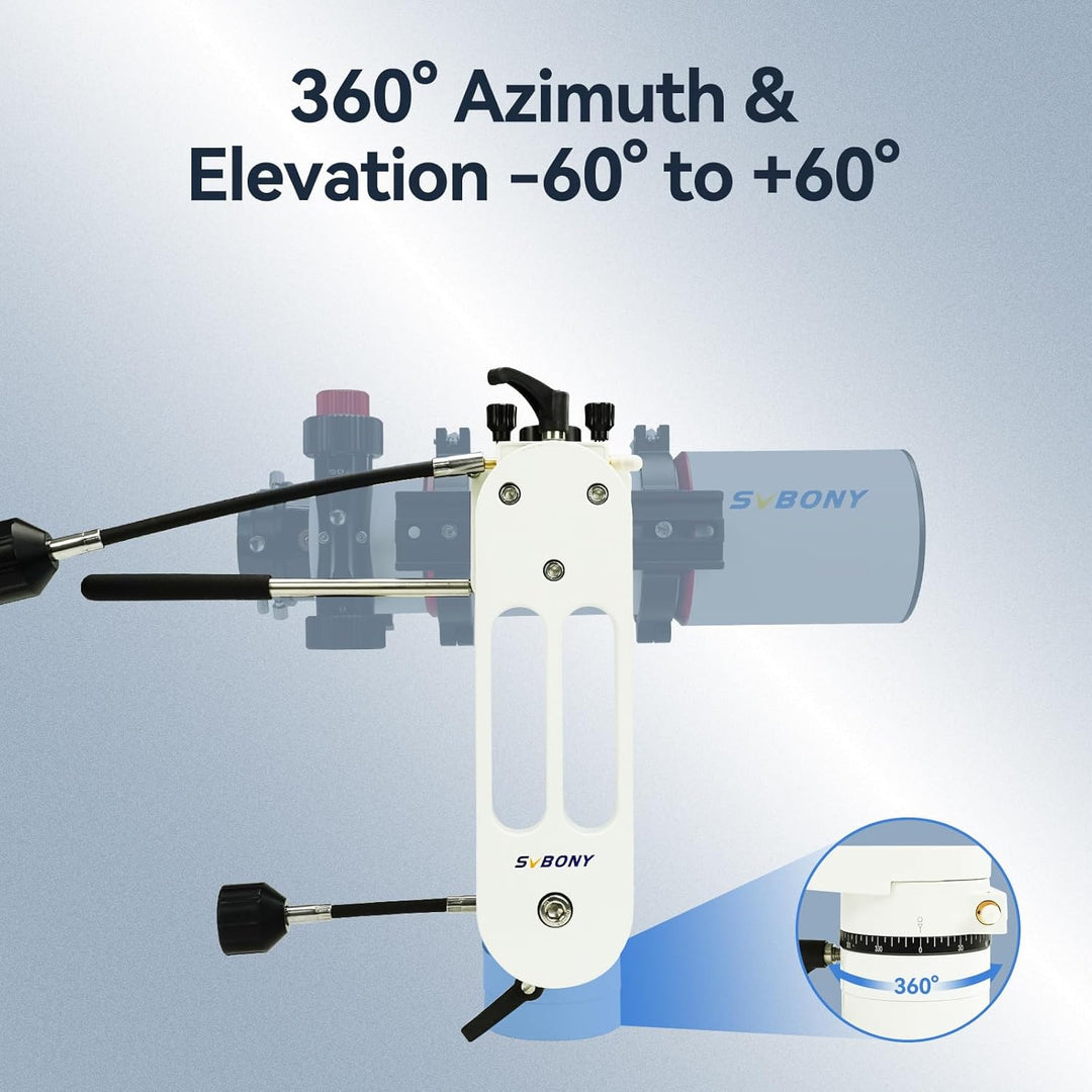 Svbony SV225 Azimutale Teleskop Montierung, Aluminium Alt/Az-Montierung mit Einstellbarer Winkel CNC