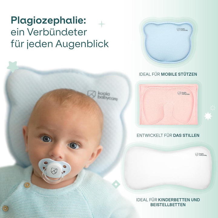 Stillkissen aus Memory Foam, hilft eine Plagiozephalie (Plattkopfsyndrom) vorzubeugen und zu behande