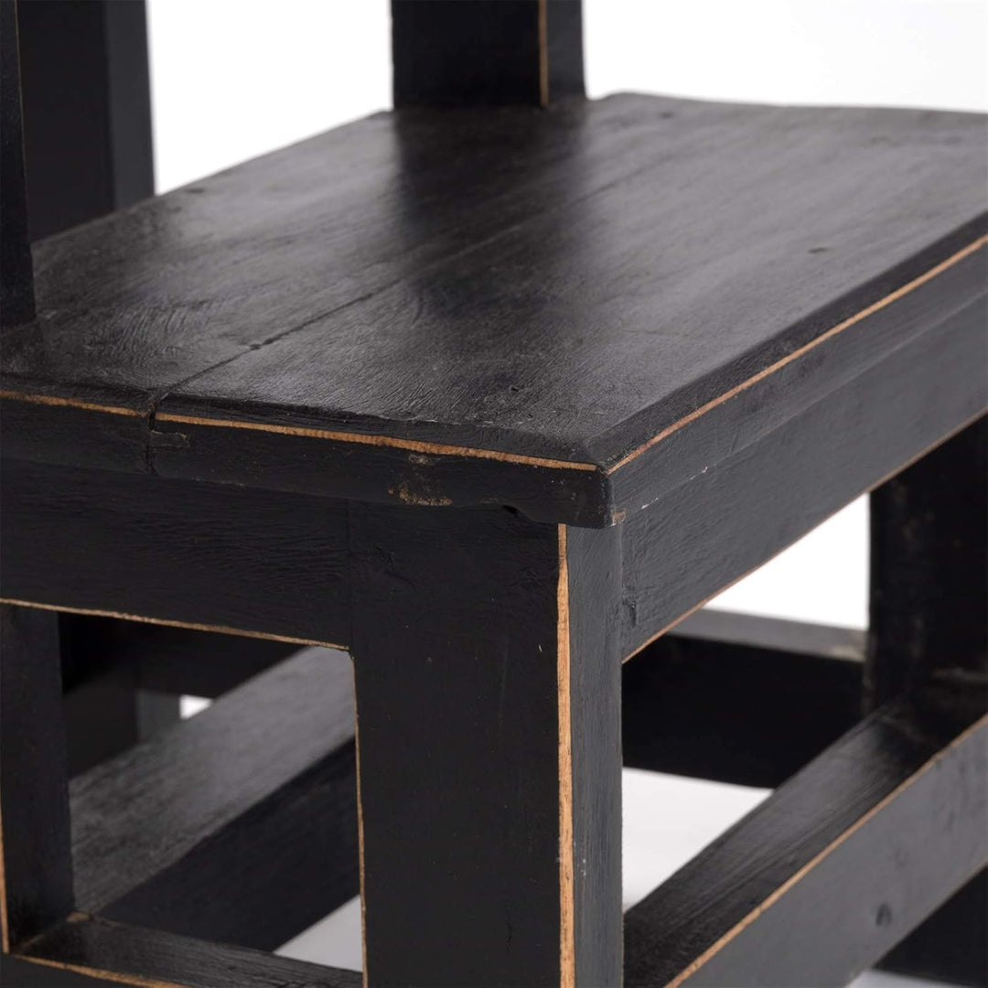 DESIGN DELIGHTS TRITTLEITER Step | 46x37x37 cm (HxBxT), Altholz, zweistufig | Trittleiter, Haushalts
