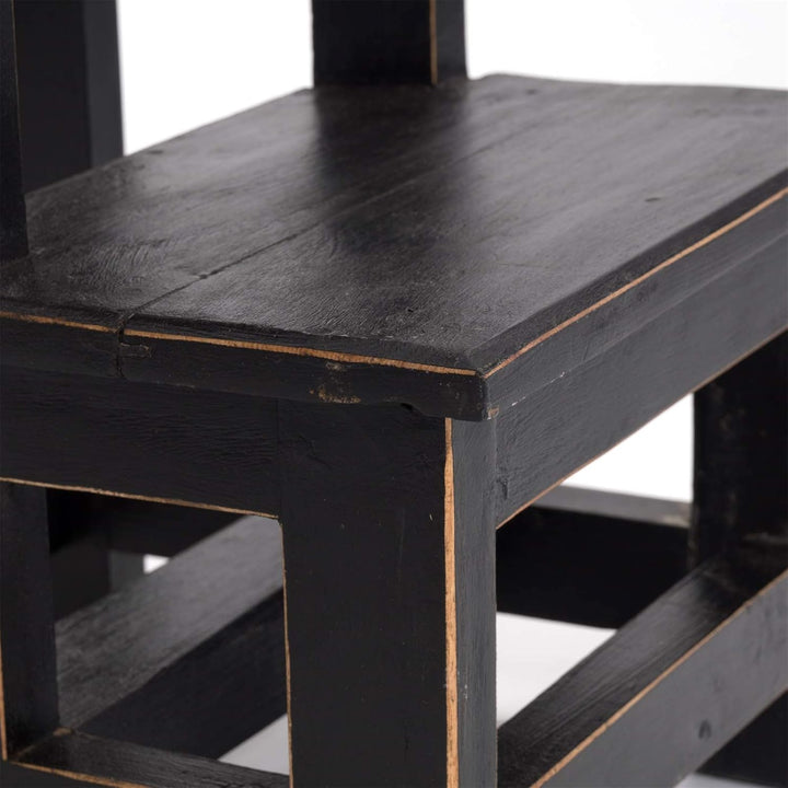 DESIGN DELIGHTS TRITTLEITER Step | 46x37x37 cm (HxBxT), Altholz, zweistufig | Trittleiter, Haushalts