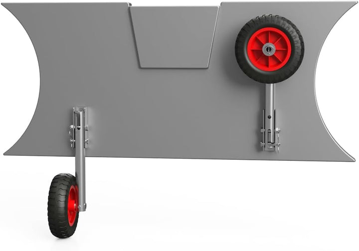 SUPROD Slipräder, Heckräder, für KLEINE Schlauchboote, LD160, Edelstahl Schwarz/Rot, Schwarz/Rot